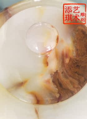 烟灰缸带盖家居客厅礼品桌摆石雕