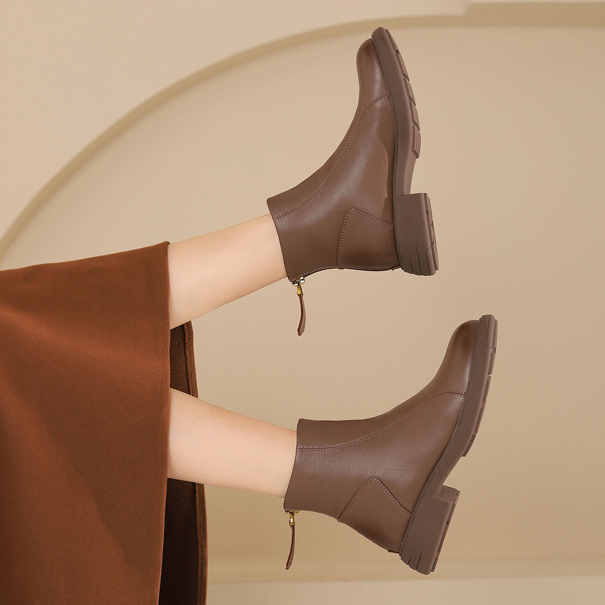 西村名物（微瑕）羊皮舒适百搭极简秀气短靴裸靴软面女靴,淘宝优惠券,粉丝福利购,淘宝优惠卷