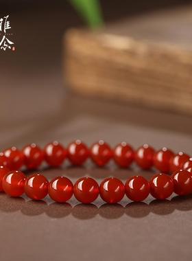 本命年红玛瑙手链水晶男女手链