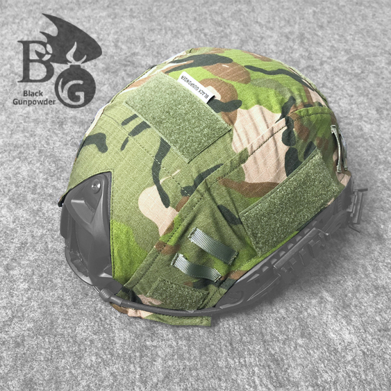 Black Gunpowder/BG 81式（大五叶）户外军迷FAST头盔魔术贴盔罩 - 图0