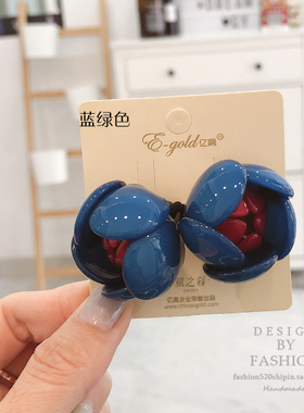 韩国头饰发绳糖果色花朵橡皮筋