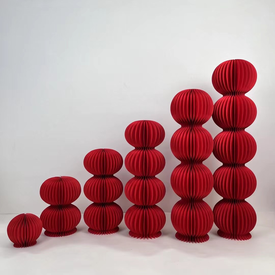 婚庆折叠纸质灯笼中式婚礼迎宾区甜品台罗马柱圆柱订婚宴路引柱子,淘宝优惠券,粉丝福利购,淘宝优惠卷