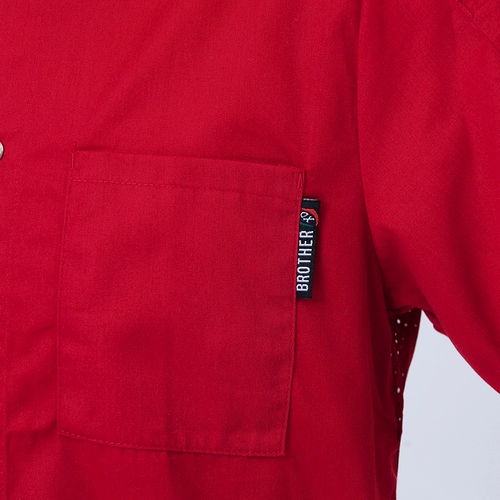 Рабочая одежда летнего шеф-повара Тонкий стиль дышащий сетчатой ​​сеть. Одежда с короткими рукавами.