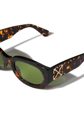 代购off-white女士太阳镜防紫外线遮光护眼抗眩光椭圆形框