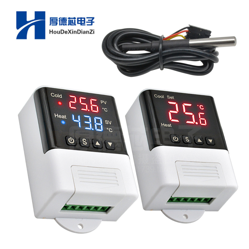 电子数显微电脑智能温度控制器AC110V-220V 水族鱼缸显示温控器 - 图1