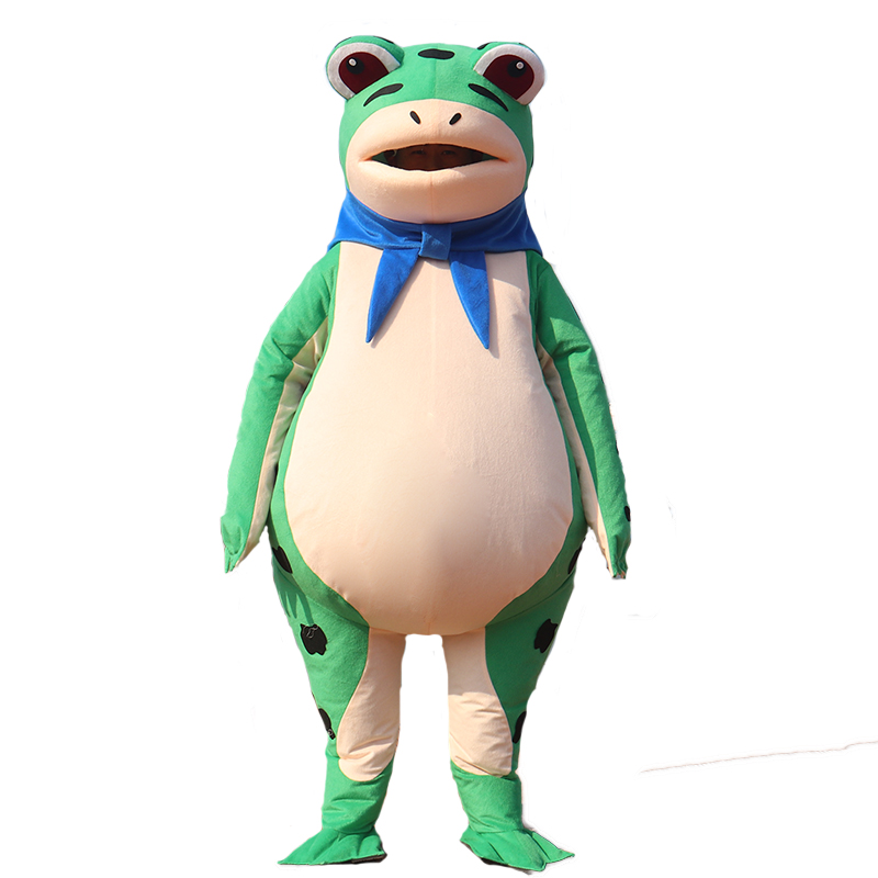 充气青蛙卡通人偶服装癞蛤蟆搞笑夏天玩偶动物道具服行走表演头套 - 图3