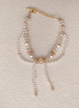 2026新款女手链珍珠饰品首饰手工精致时尚小众设计感女生水晶手链