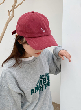 新年红色帽子围巾女冬季保暖针织帽本命年酒红色贝雷帽韩版毛线帽