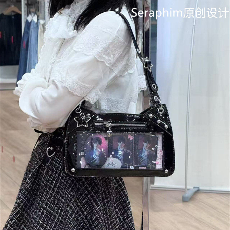 Seraphim原创设计小猫痛可爱漆皮轻便小食量单肩斜挎追星痛包娃包,淘宝优惠券,粉丝福利购,淘宝优惠卷