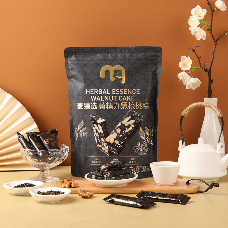 麦德龙代购麦臻选黄精九黑核桃糕500g添加九黑粉核桃仁解馋零食