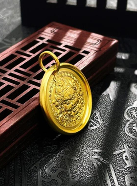 金店同款金包银黄财神吊坠招财纳福项链保平安送爱人女友生日礼物