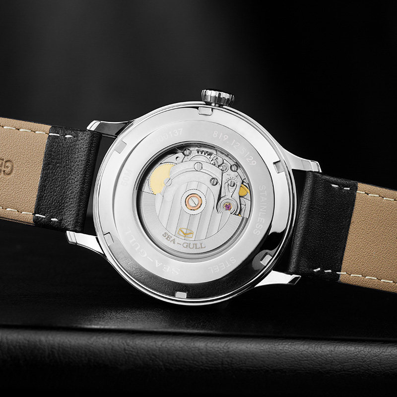 Seagull/海鸥表 商务休闲男士皮带日历全自动机械手表819.12.5129