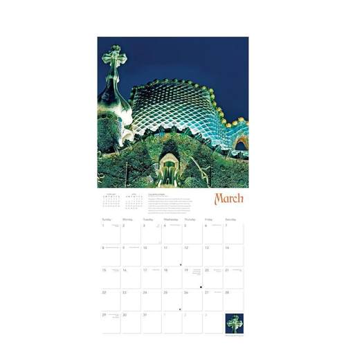 【预售】2026年高迪挂历（艺术日历） Gaudí Wall Calendar 2026 (Art Calendar) 原版日历 20世纪标志性建筑师 - 图1