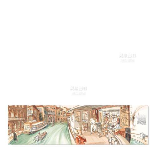 【现货】汽艇上的故事 LES CONTES DU VAPORETTO 法国插画家Tiziana Romanin 法文原版艺术绘本 威尼斯运河 善本图书 - 图3