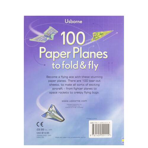 【预售】【折纸启蒙】100架纸飞机 100 Paper Planes to fold& fly原版英文儿童趣味善本图书-图0