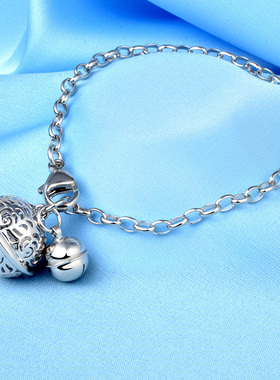 纯银宫铃铛时尚个性风挂坠手链