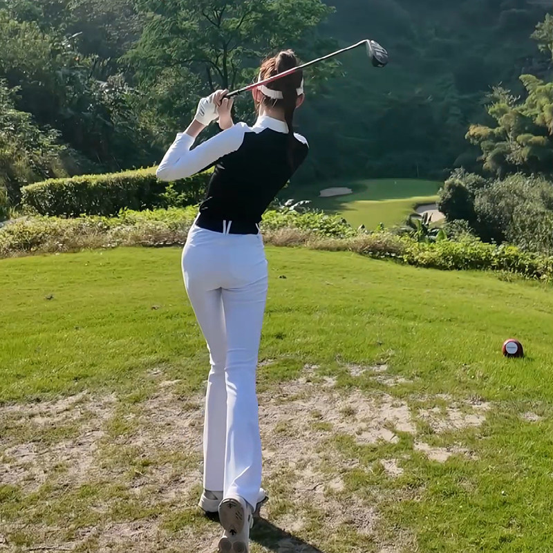 TASHI GOLF修身显瘦长袖上衣高尔夫服装女高腰弹力秋季长裤子套装,淘宝优惠券,粉丝福利购,淘宝优惠卷