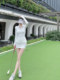 Korean style golf clothing women's ice silk long-sleeved top slim golf skirt tennis hip skirt pants autumn