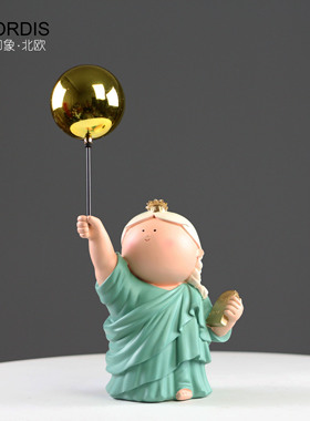 月半艺术家自由女神客厅玄关