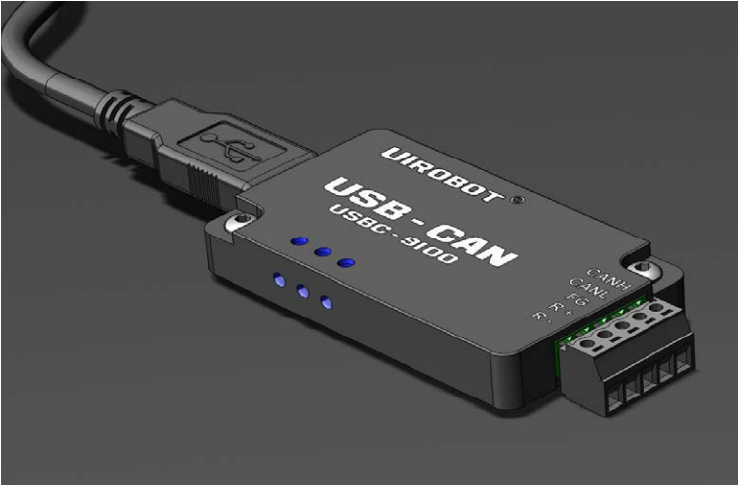 USBC 9100工业级智能 USB-CAN总线转换器 USB转CAN协议转换器-图1