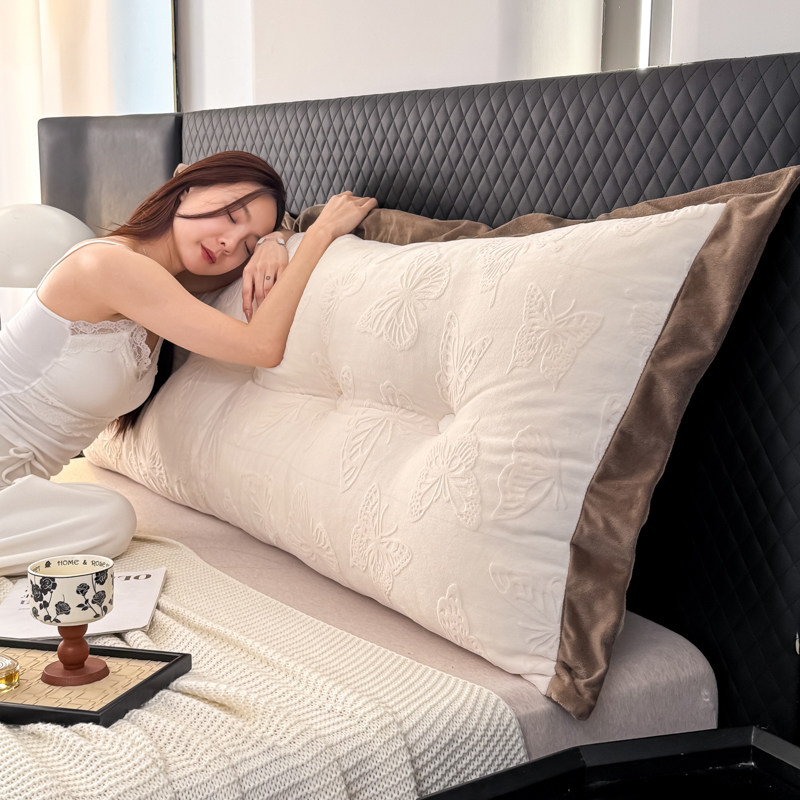 温柔牛奶绒床头靠垫软包防撞少女心床上靠背单人宿舍腰靠枕可拆洗,淘宝优惠券,粉丝福利购,淘宝优惠卷