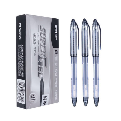 晨光GP1212灵智拔帽中性笔0.38全针管财务极细签字笔学生作业水笔 - 图3