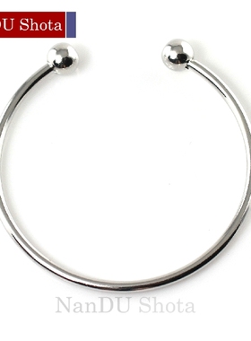 不锈钢蒜头开口圆杆经典手镯金色