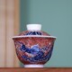 Blue and white dragon pattern tureen teacup pot pressure-bearing hand cup