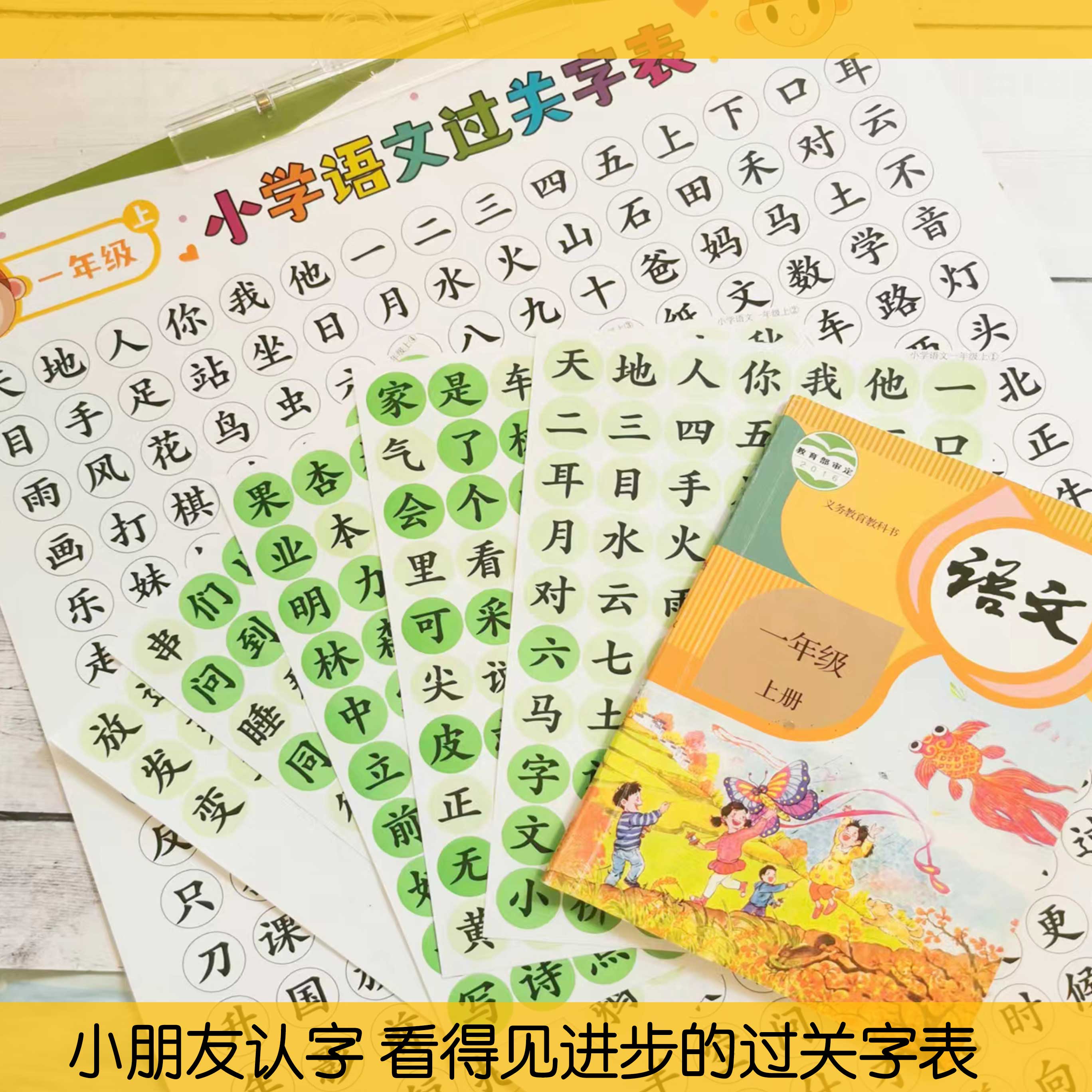 小学语文过关生字表识字表大全人教同步认字挂图一到五年级 包邮 - 图1