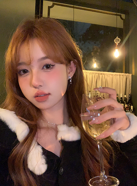 peachtea女星星耳环耳钉