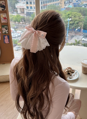 本期至爱~韩女芭蕾蝴蝶结弹簧夹