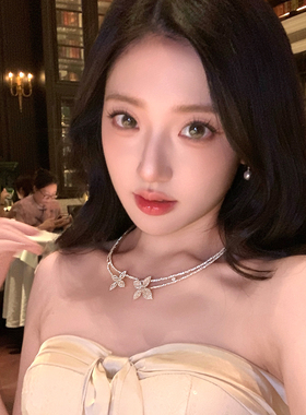 幻梦巴黎超闪双层花朵choker