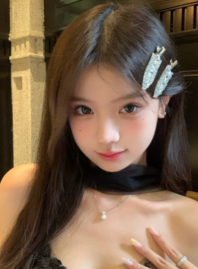 月光独奏爆闪满钻无痕发夹
