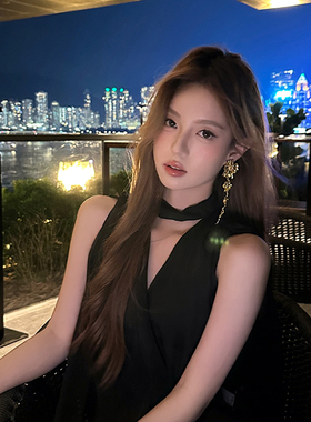 纸醉金迷重工金色花朵流苏耳环