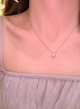 简约精致四叶草细项链女款