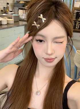 甜酷主义金属蝴蝶结发夹