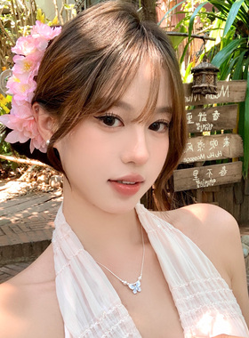 原创设计！紫色氛围感花朵抓夹