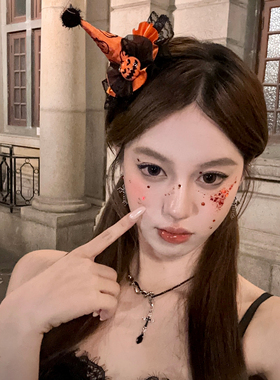双生小恶魔万圣节小礼帽发夹