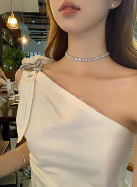 蜜桃茶巴黎小夜曲闪锆choker