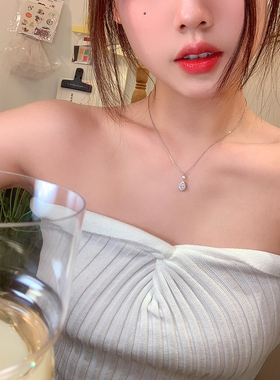 peachtea精致锆石项链