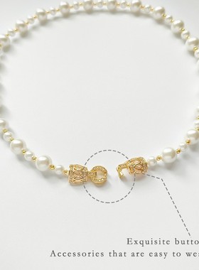 仿珍珠项链女士气质百搭毛衣链颈链多种戴法首饰品锁骨链项圈L086