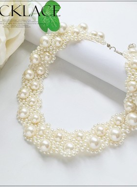 仿珍珠女士项链毛衣链配饰品