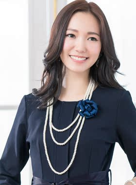 三层仿珍珠项链长款女士多层旗袍配饰品双层小香风毛衣链项圈010
