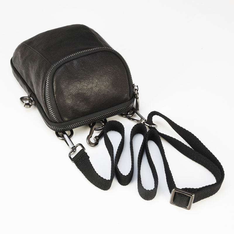 腰包真皮头层羊皮男单肩登山斜挎包 心飞扬箱包男士包袋