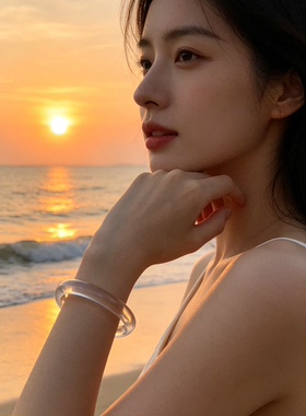 纯天然全净体白水晶手镯 假一赔万 支持检测