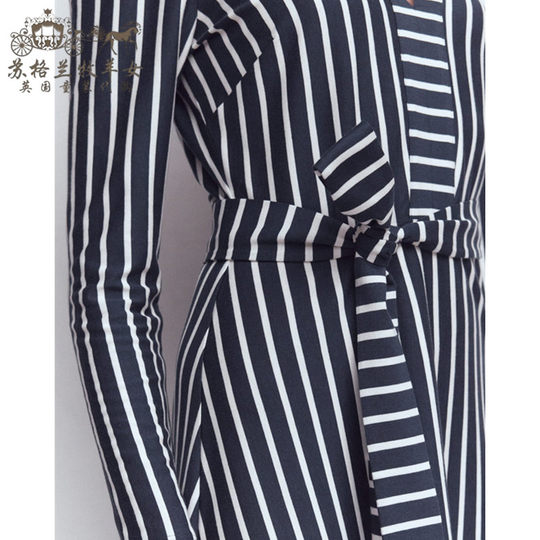 英国Boden代购 女装26春新款 英伦条纹长袖中长裙衬衫裙连衣裙子