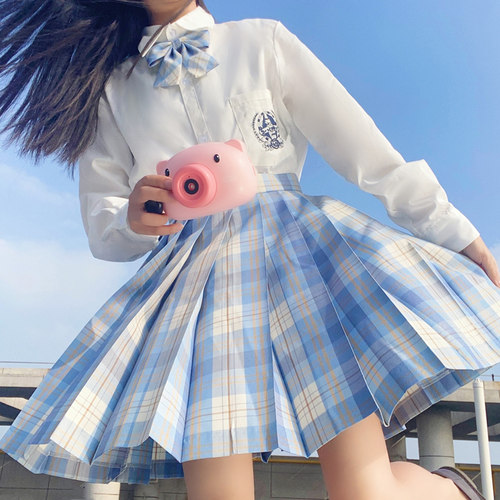 兔缝缝正版JK制服套装全套原创jk制服裙夏季百褶裙温柔一刀兔姬舍-图1