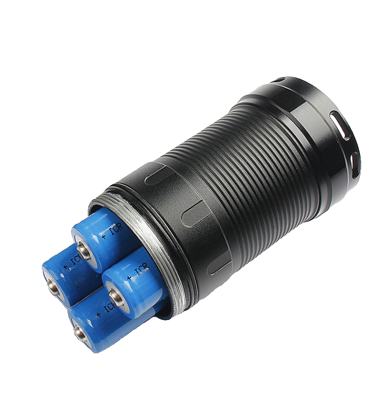 3颗P50强光手电筒 大功率 4节18650锂电池 带充电宝功能 4档 高亮 - 图3