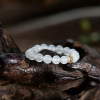 Natural Hetian jade white jade round beads millet beads ring ring white loose beads jade design for men and women with certificates