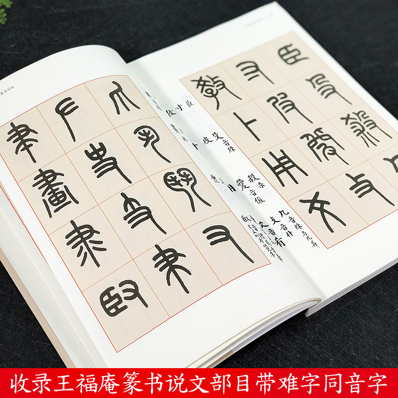 王福庵篆书写法篆书笔法笔顺接笔结体章法技法教程说文部目咏怀诗铁线篆临摹鉴赏简体旁注小篆成人学生毛笔书法练习字帖上海人美_虎窝淘